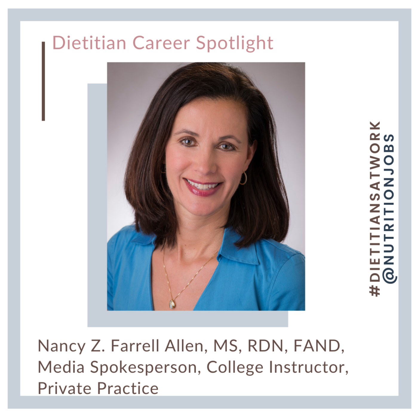 Dietitian Job Nancy Z. Farrell Allen, Private Practice NutritionJobs